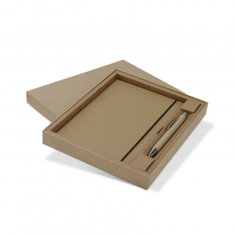 Kraft Notebook and Pen Gift Set - Image 3